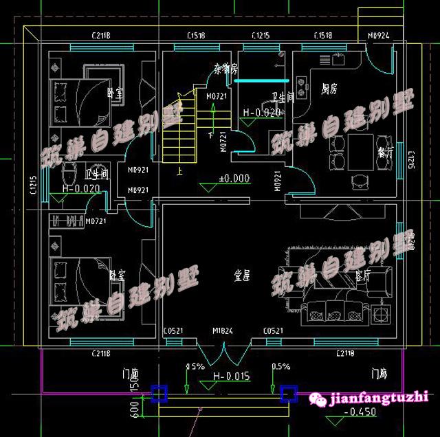 6套農(nóng)村二層別墅設(shè)計(jì)圖，喜歡哪套建哪套