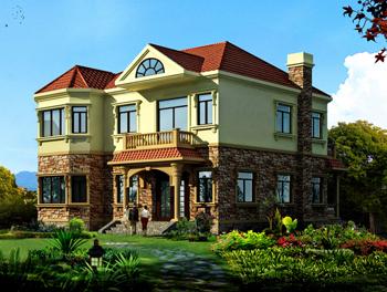 二層農(nóng)村歐式別墅全套設(shè)計(jì)圖施工方案，同一個(gè)戶型不同的外觀