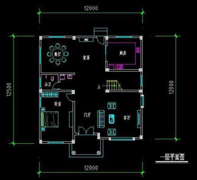 開間12米的兩款三層別墅設(shè)計(jì)圖，功能齊全，居住舒適