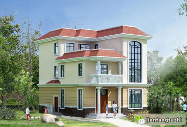 35萬三層6臥農(nóng)村自建房設計圖，10×14米，簡約大氣，性價比好