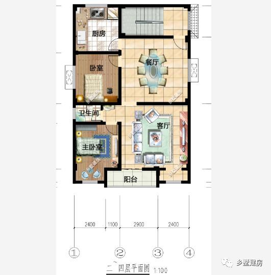 這兩款自建房別墅設(shè)計圖，都是很典型的9x12米的設(shè)計方案