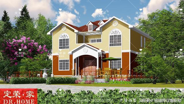 占地14×14米二層別墅設(shè)計(jì)圖，風(fēng)格簡(jiǎn)約，層次感很強(qiáng)