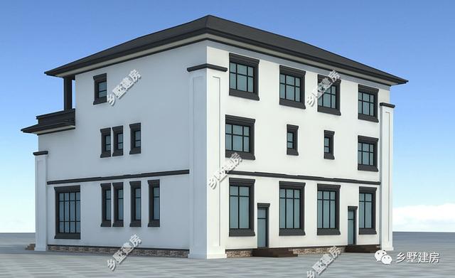 中國(guó)風(fēng)臨街帶商鋪、辦公、住家和出租為一體的別墅設(shè)計(jì)圖