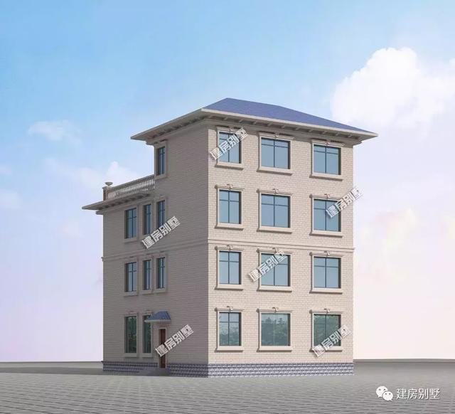 帶大露臺(tái)的四層自建房設(shè)計(jì)圖，既能滿(mǎn)足晾曬的需要，又能提供休閑的平臺(tái)