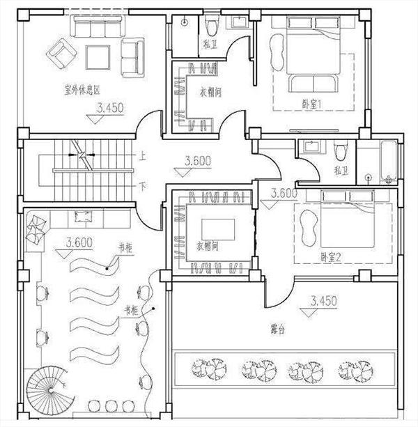 三層簡約現(xiàn)代風(fēng)別墅設(shè)計(jì)圖，帶車庫，設(shè)計(jì)的別具一格不落俗套，造價(jià)30w左右。