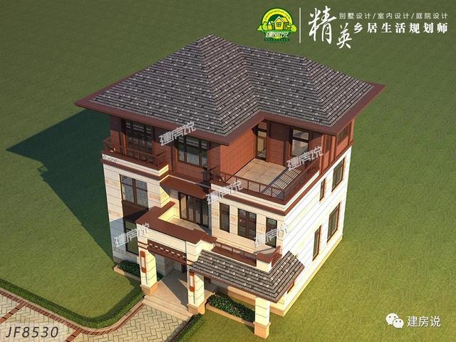 占地120平的三層新中式別墅設(shè)計(jì)圖，外觀洋氣，布局實(shí)用，享受！