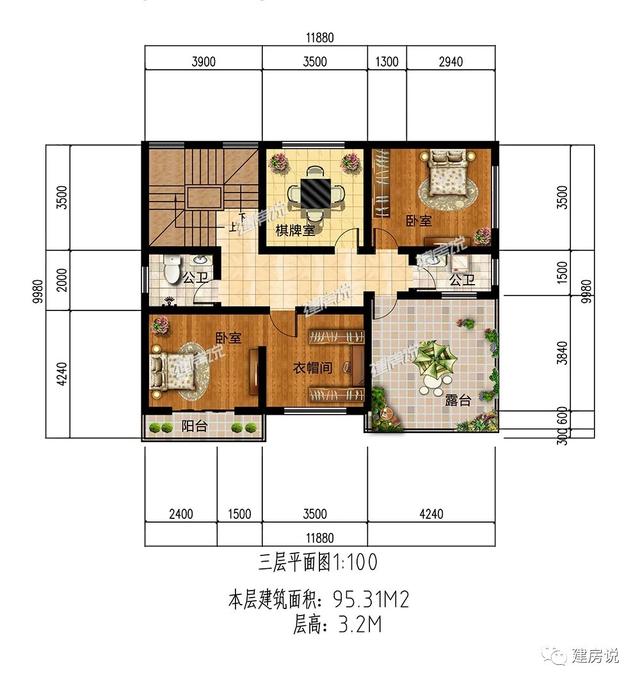 占地120平的三層新中式別墅設(shè)計(jì)圖，外觀洋氣，布局實(shí)用，享受！