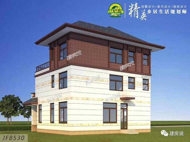 占地120平的三層新中式別墅設(shè)計(jì)圖，外觀洋氣，布局實(shí)用，享受！