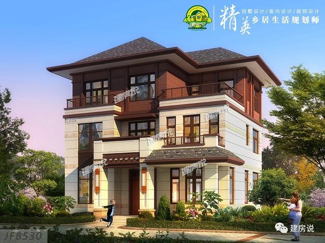 占地120平的三層新中式別墅設(shè)計(jì)圖，外觀洋氣，布局實(shí)用，享受！