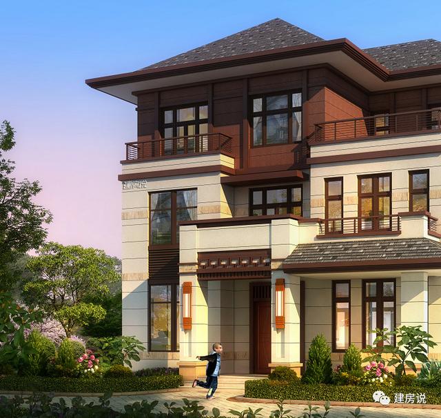 占地120平的三層新中式別墅設(shè)計(jì)圖，外觀洋氣，布局實(shí)用，享受！