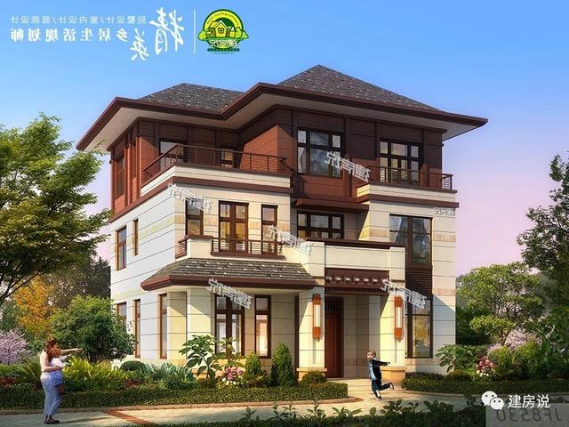 占地120平的三層新中式別墅設(shè)計(jì)圖，外觀洋氣，布局實(shí)用，享受！