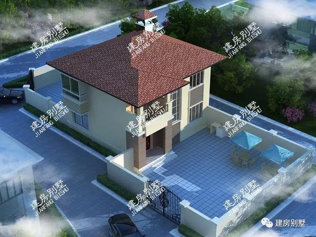 兩棟進(jìn)深都是8.6米的二層別墅設(shè)計(jì)圖，飄窗不僅是好看，而且真的很實(shí)用，20萬(wàn)就能建成。