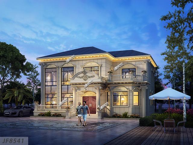 二層歐式別墅設(shè)計圖，很漂亮，建一棟在村里，一定是最耀眼的那一棟！