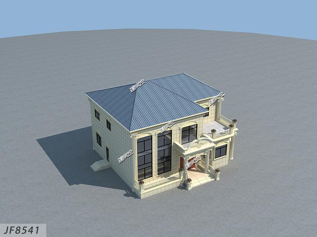 二層歐式別墅設(shè)計圖，很漂亮，建一棟在村里，一定是最耀眼的那一棟！