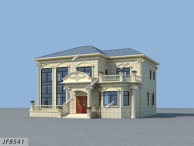 二層歐式別墅設(shè)計圖，很漂亮，建一棟在村里，一定是最耀眼的那一棟！