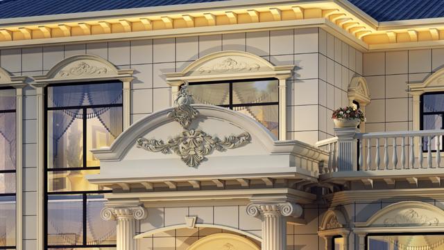 二層歐式別墅設(shè)計圖，很漂亮，建一棟在村里，一定是最耀眼的那一棟！