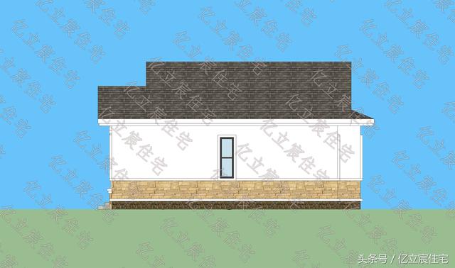 占地135平的一層簡(jiǎn)歐別墅設(shè)計(jì)圖，外觀時(shí)尚大氣，生活功能一應(yīng)俱全，適合農(nóng)村自建。