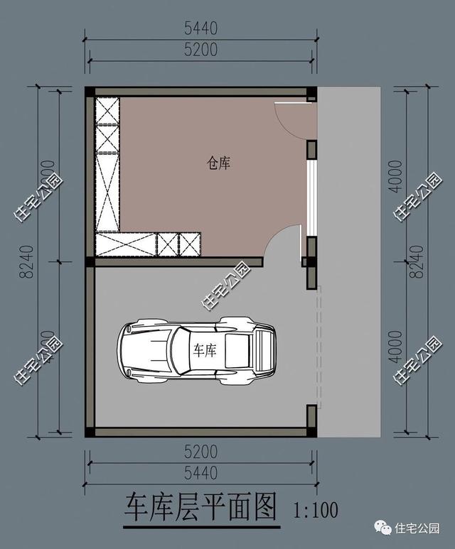 10×18米一層北歐風(fēng)別墅設(shè)計(jì)圖，帶車庫(kù)，清新自然，布局靈巧方便。