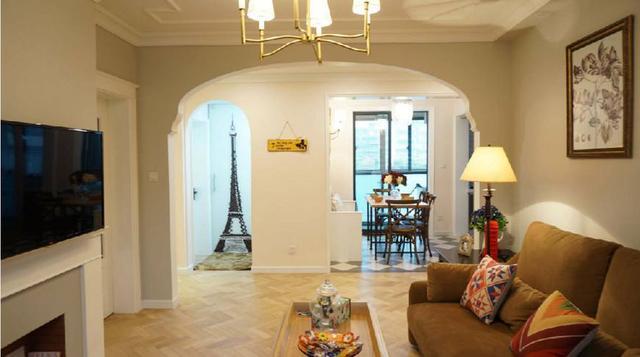 98平新房簡美風(fēng)格裝修完成，尤其是電視墻造型，做成了一個(gè)假壁爐，超美！