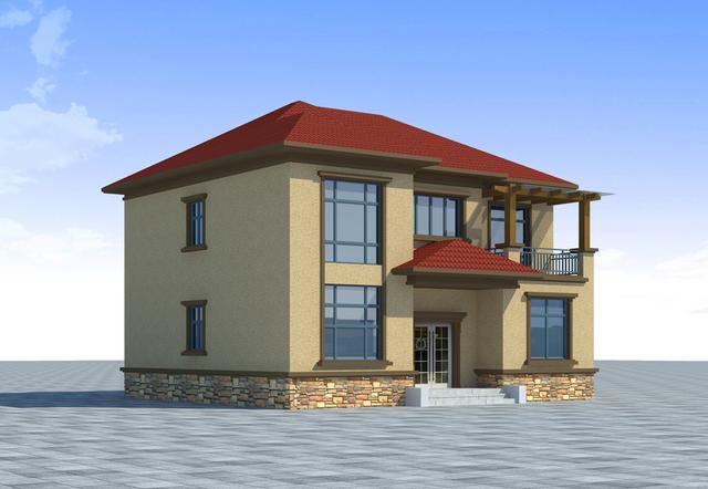 占地120平的三層別墅設(shè)計圖，比價通用并且物美價廉，造價僅需20萬元