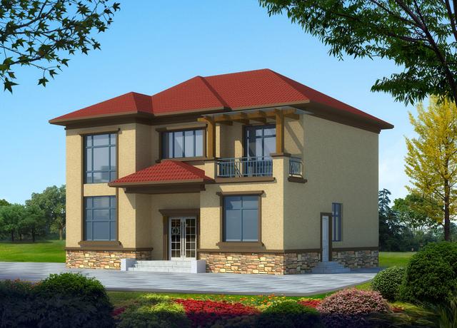 占地120平的三層別墅設(shè)計圖，比價通用并且物美價廉，造價僅需20萬元