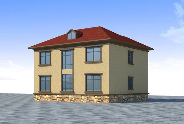 占地120平的三層別墅設(shè)計圖，比價通用并且物美價廉，造價僅需20萬元