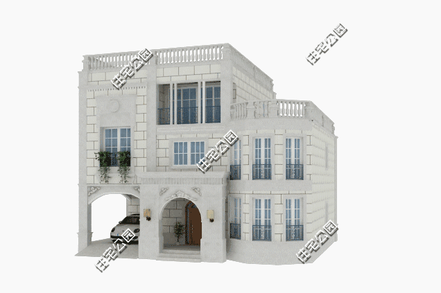 10x12米三層平頂自建房，戶(hù)型方正，時(shí)尚大氣，40萬(wàn)以?xún)?nèi)，是一套真正適合咱老百姓自建的農(nóng)村別墅戶(hù)型。