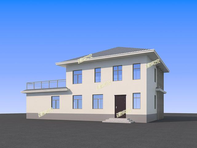 占地面積215的二層別墅設(shè)計圖，帶挑空客廳+車庫，外型簡單不復(fù)雜，溫馨舒適。