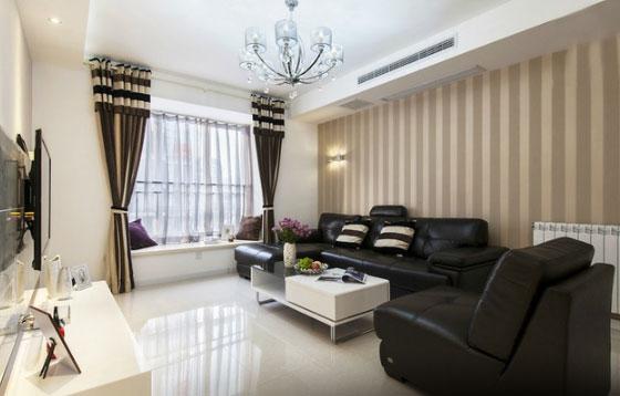 110平米的三房小戶型現(xiàn)代風(fēng)格裝修，尤其是電視墻很吸眼，誰見過？