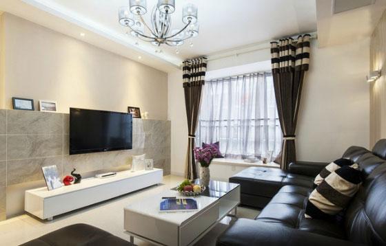 110平米的三房小戶型現(xiàn)代風(fēng)格裝修，尤其是電視墻很吸眼，誰見過？