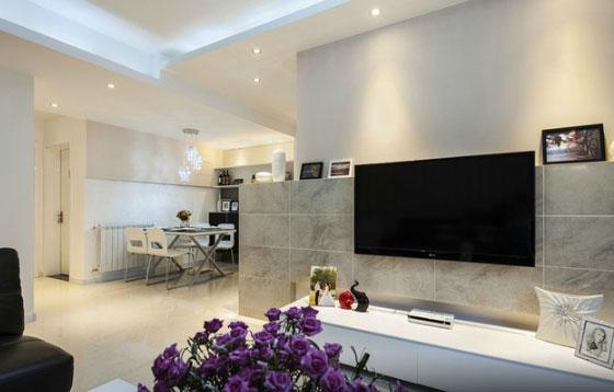 110平米的三房小戶型現(xiàn)代風(fēng)格裝修，尤其是電視墻很吸眼，誰見過？