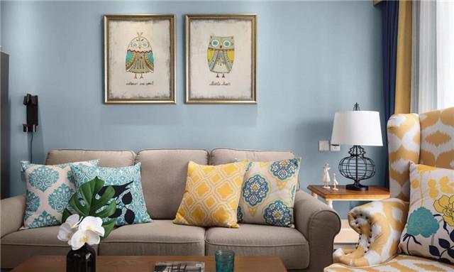 96平米兩居室地中海裝修風(fēng)格完成，清爽怡人，大包9萬(wàn)