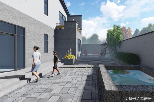 17.9m×12.2m二層新中式別墅設(shè)計圖，帶樓梯天井+4大露臺，造價48萬。