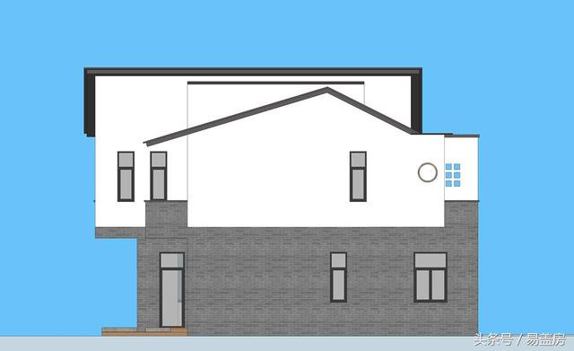 17.9m×12.2m二層新中式別墅設(shè)計圖，帶樓梯天井+4大露臺，造價48萬。