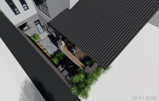 17.9m×12.2m二層新中式別墅設(shè)計圖，帶樓梯天井+4大露臺，造價48萬。