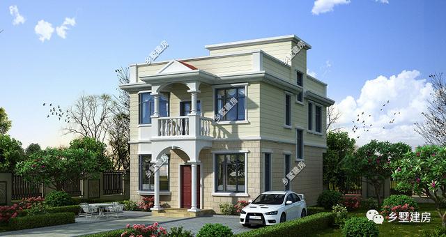 兩款宅基地小的二層別墅設計圖，精致大氣，造價只要17萬？