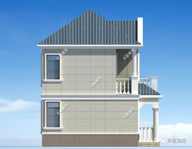 兩款宅基地小的二層別墅設計圖，精致大氣，造價只要17萬？