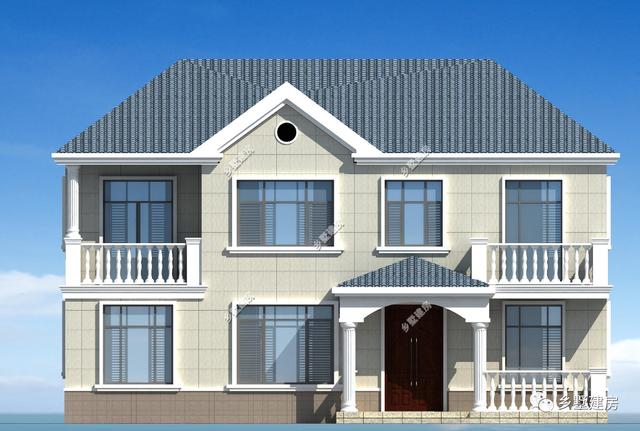 兩款宅基地小的二層別墅設計圖，精致大氣，造價只要17萬？