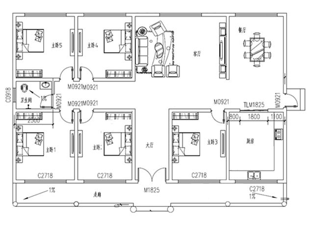 一層農(nóng)村別墅設(shè)計圖，設(shè)計新穎，不僅住著舒服，而且造價經(jīng)濟(jì)實惠。