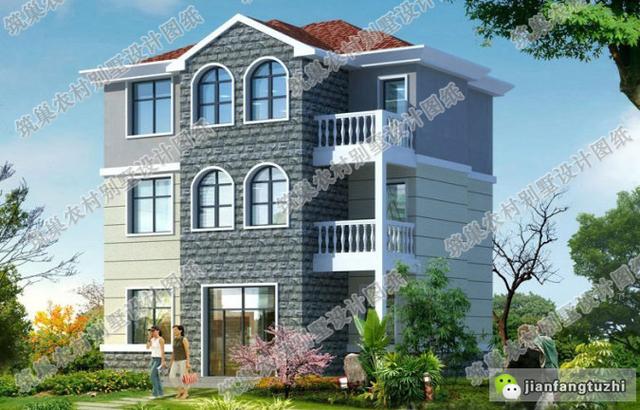 11×11米三層別墅設(shè)計(jì)圖，帶車(chē)庫(kù)，簡(jiǎn)潔大方經(jīng)濟(jì)實(shí)用，造價(jià)28萬(wàn)