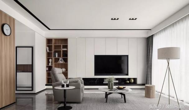 156平大戶型現(xiàn)代簡約風(fēng)裝修，個性時尚，簡約又實(shí)用，黑白灰加上原木打造出高品質(zhì)的生活空間。