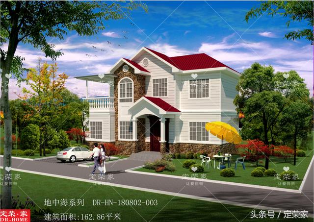 162㎡二層地中海迷你別墅設(shè)計(jì)圖，五室二廳二衛(wèi)，精致美觀，這才叫藝術(shù)！