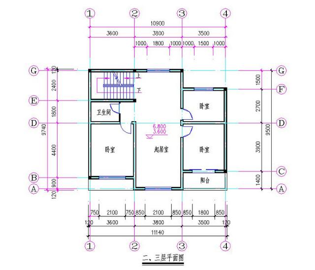 占地100平米的三層別墅設(shè)計(jì)圖，帶車庫，簡(jiǎn)單實(shí)用，造價(jià)25萬，特別適合農(nóng)村建設(shè)。