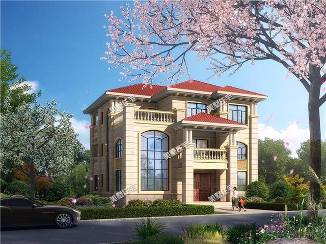 12x12米二樓歐式自建房，二樓復(fù)式鏤空客廳，豪華大氣