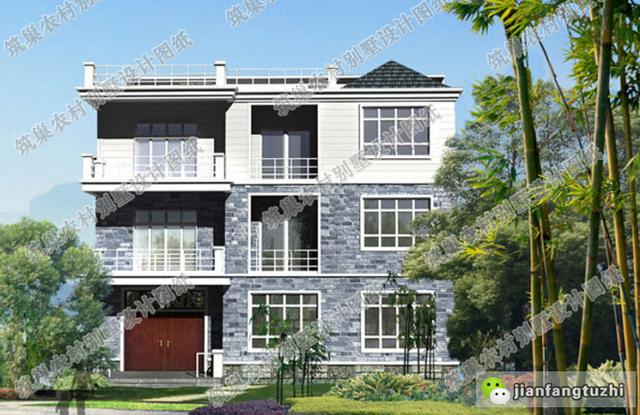 占地200平的三層大戶型別墅設計圖，樸素大氣，室內功能完善，造價55萬