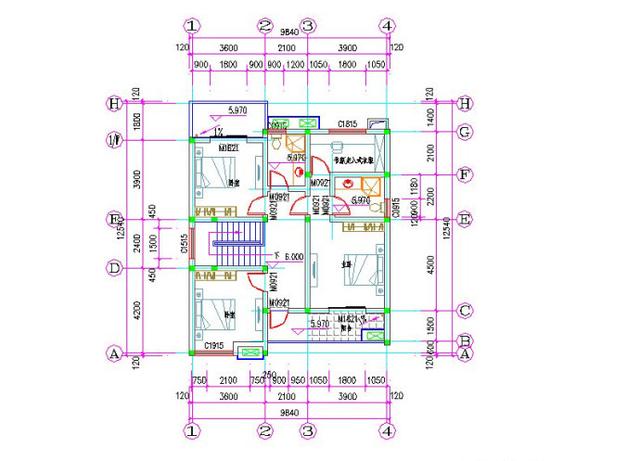 10x12米三層中式農(nóng)村自建房，帶車庫，造價30萬。