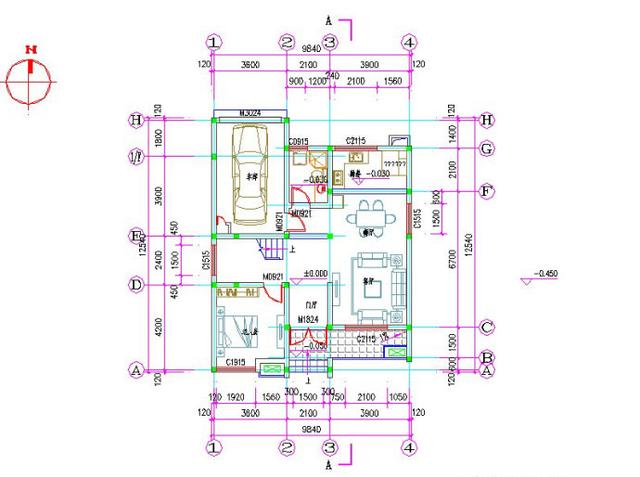 10x12米三層中式農(nóng)村自建房，帶車庫，造價30萬。