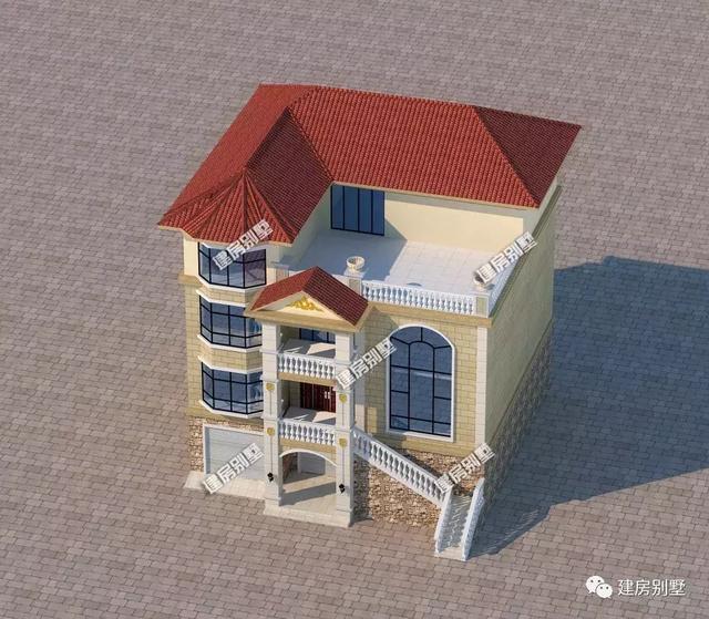 13×13.2米四層別墅設(shè)計(jì)圖，帶架空層設(shè)計(jì)+車(chē)庫(kù)，造價(jià)50萬(wàn)左右