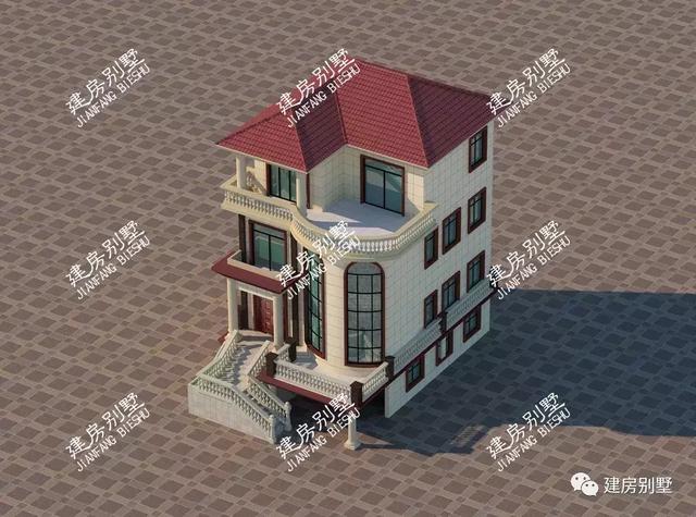 9×15.5米三層別墅設(shè)計(jì)圖，帶堂屋和車庫(kù)，建好后的效果更是讓人喜歡的不得了。