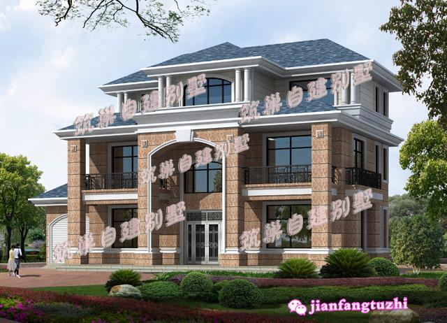 17×9米新型農(nóng)村別墅設(shè)計(jì)圖，帶獨(dú)立車庫+半旋轉(zhuǎn)樓梯+堂屋